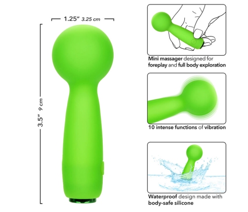 CALEXOTICS - NEON VIBES THE BUBBLY VIBE MINI MASAJEADOR 10 VIBRACIONES VERDE