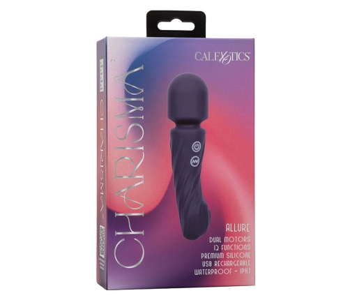 CALEXOTICS - CHARISMA ALLURE MASAJEADOR DOBLE MOTOR 12 FUNCIONES 17,25 CM X 4,5 CM MORADO