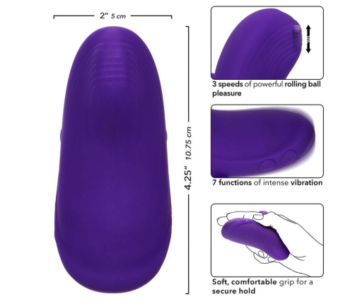 CALEXOTICS - ENVY HANDHELD ROLLING BALL MASSAGER 7 VIBRATIONS PURPLE