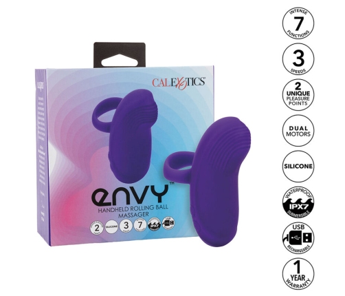 CALEXOTICS - ENVY HANDHELD ROLLING BALL MASSAGER 7 VIBRATIONS PURPLE