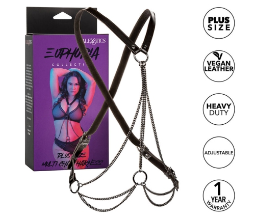 CALEXOTICS - EUPHORIA ARNÉS DE MÚLTIPLES CADENAS PREMIUM TALLA PLUS