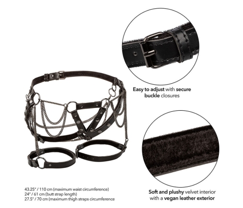 CALEXOTICS - EUPHORIA ARNÉS DE MUSLO CON CADENAS PREMIUM