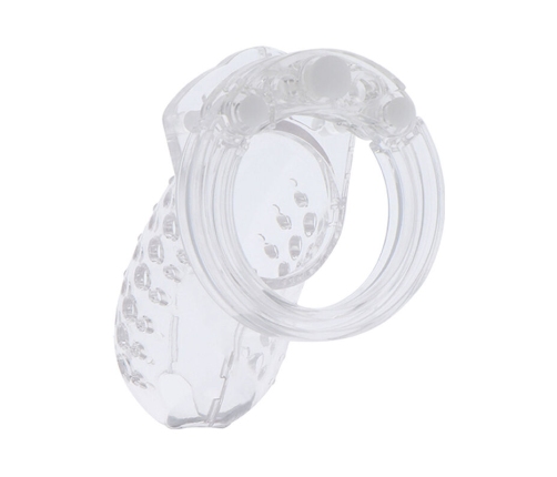 HIDDEN DESIRE - EXTREME CHASTITY COCK CAGE ACRYLIC ADJUSTABLE CLEAR