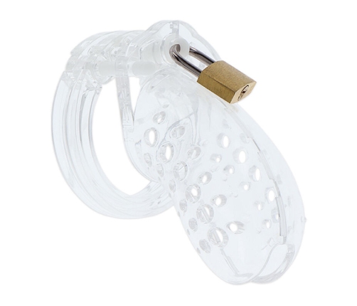 HIDDEN DESIRE - EXTREME CHASTITY COCK CAGE ACRYLIC ADJUSTABLE CLEAR