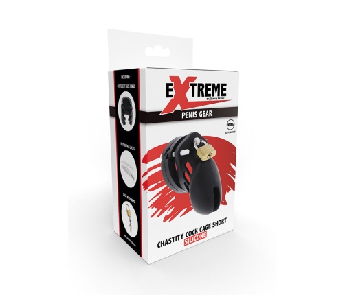 HIDDEN DESIRE - EXTREME CHASTITY COCK CAGE SILICONE SIZE S BLACK