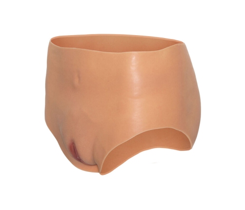 HIDDEN DESIRE - ALTER EGO OPEN VAGINA BRIEF HIGH WAIST FLESH