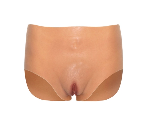 HIDDEN DESIRE - ALTER EGO OPEN VAGINA BRIEF HIGH WAIST FLESH