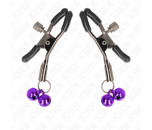 KINK - DOUBLE BELL NIPPLE CLAMP PURPLE 6 CM