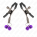 KINK - DOUBLE BELL NIPPLE CLAMP PURPLE 6 CM