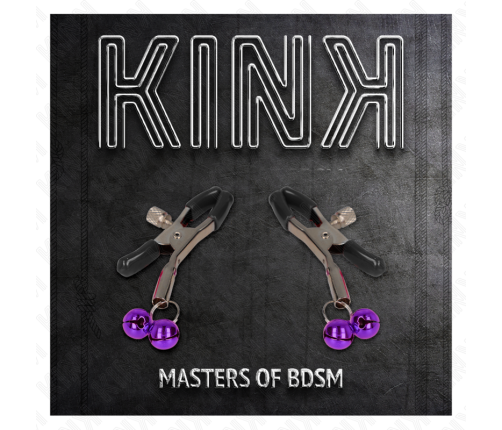 KINK - DOUBLE BELL NIPPLE CLAMP PURPLE 6 CM