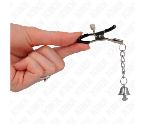 KINK - SILVER BELL PENDANT NIPPLE CLAMPS 6 CM