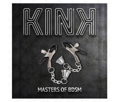 KINK - SILVER BELL PENDANT NIPPLE CLAMPS 6 CM