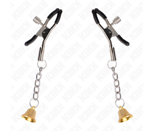 KINK - GOLD BELL PENDANT NIPPLE CLAMPS 6 CM