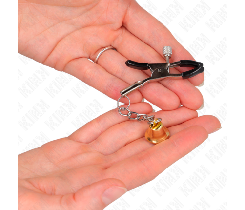 KINK - GOLD BELL PENDANT NIPPLE CLAMPS 6 CM
