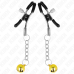 KINK - GOLD JINGLE BELL PENDANT NIPPLE CLAMPS 6 CM