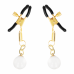 KINK - GLASS BEAD NIPPLE CLAMPS GOLD 6 CM