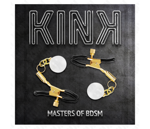 KINK - GLASS BEAD NIPPLE CLAMPS GOLD 6 CM