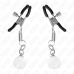KINK - GLASS BEAD NIPPLE CLAMPS SILVER 6 CM