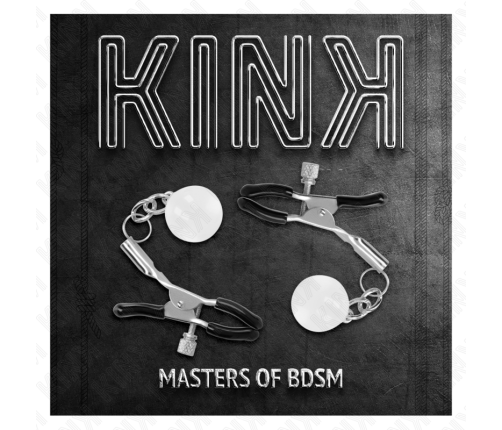 KINK - GLASS BEAD NIPPLE CLAMPS SILVER 6 CM