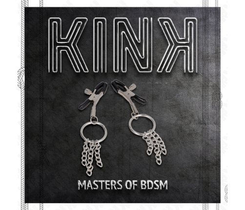 KINK - O RING NIPPLE CLAMP AND LITTLE CHAIN SILVER 6 CM