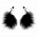 KINK - FEATHER NIPPLE CLAMP BLACK 7 CM