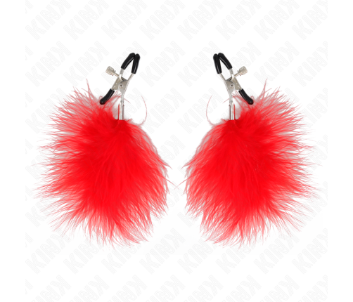 KINK - FEATHER NIPPLE CLAMP RED 7 CM