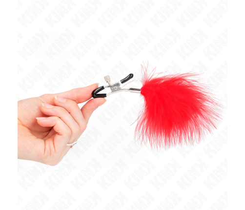 KINK - FEATHER NIPPLE CLAMP RED 7 CM