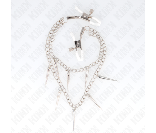 KINK - NIPPLE CLAMPS WITH SPIKES CHAINS 30 CM