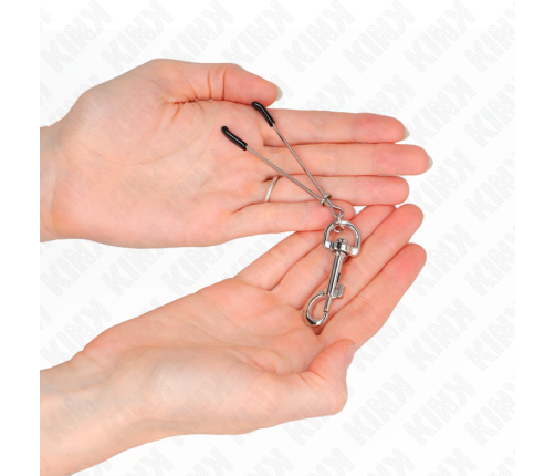 KINK - THIN HOOK NIPPLE CLAMP SILVER 7 CM