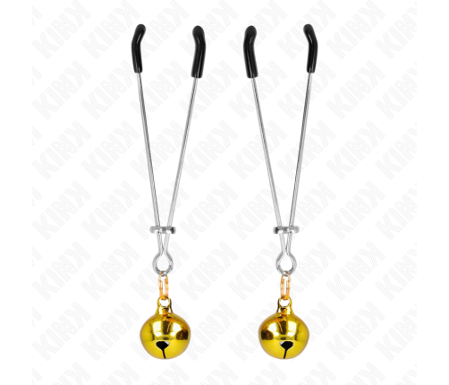 KINK - THIN BELL NIPPLE CLAMPS GOLD 7 CM