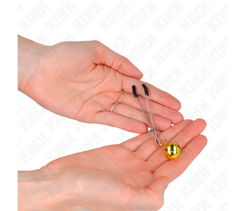KINK - THIN BELL NIPPLE CLAMPS GOLD 7 CM