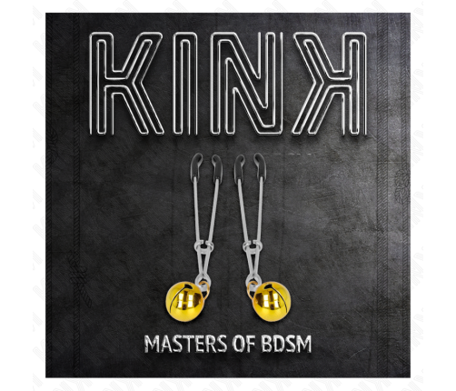 KINK - THIN BELL NIPPLE CLAMPS GOLD 7 CM