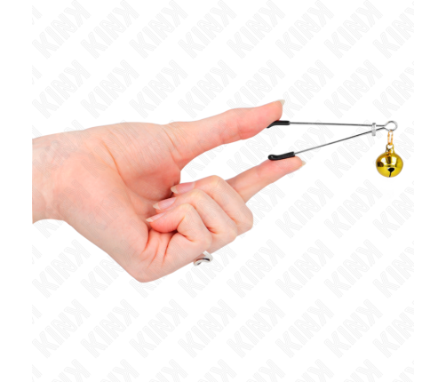 KINK - THIN BELL NIPPLE CLAMPS GOLD 7 CM