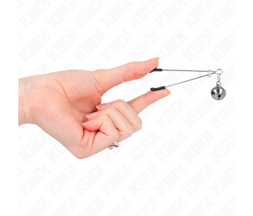 KINK - THIN BELL NIPPLE CLAMPS SILVER 7 CM