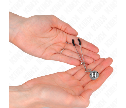 KINK - THIN BELL NIPPLE CLAMPS SILVER 7 CM