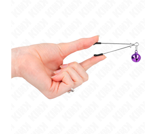 KINK - THIN BELL NIPPLE CLAMPS PURPLE 7 CM