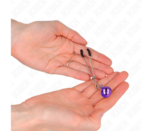 KINK - THIN BELL NIPPLE CLAMPS PURPLE 7 CM