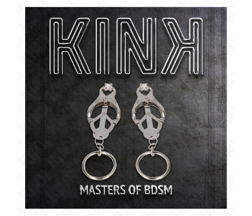 KINK - O-RING JAPANESE CLOVER NIPPLE CLAMPS SILVER