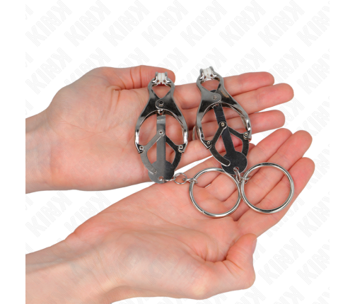 KINK - O-RING JAPANESE CLOVER NIPPLE CLAMPS SILVER