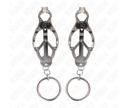 KINK - O-RING JAPANESE CLOVER NIPPLE CLAMPS SILVER