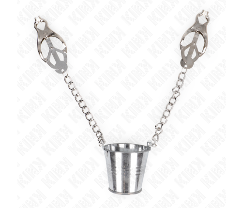 KINK - NIPPLE CLAMPS WITH A BUCKET SILVER