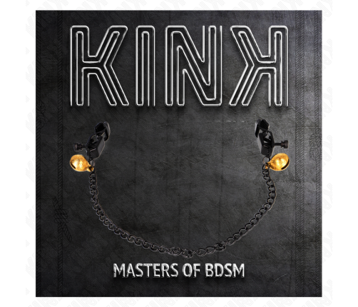 KINK - FLAT CHAIN NIPPLE CLAMPS AND BELL SILVER 30 CM