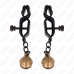 KINK - BELL JAW STYLE NIPPLE CLAMPS BLACK 7 CM