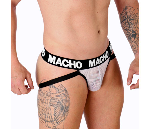 MACHO - MX26X1 JOCK GRID WHITE S