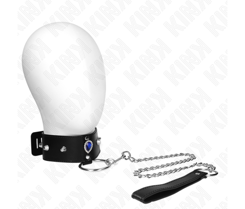 KINK - NECKLACE 65 CM WITH STRAP WITH BLUE DIAMONDS ADJUSTABLE 36-43 CM X 5 CM