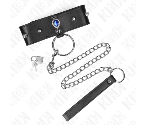 KINK - NECKLACE 65 CM WITH STRAP WITH BLUE DIAMONDS ADJUSTABLE 36-43 CM X 5 CM