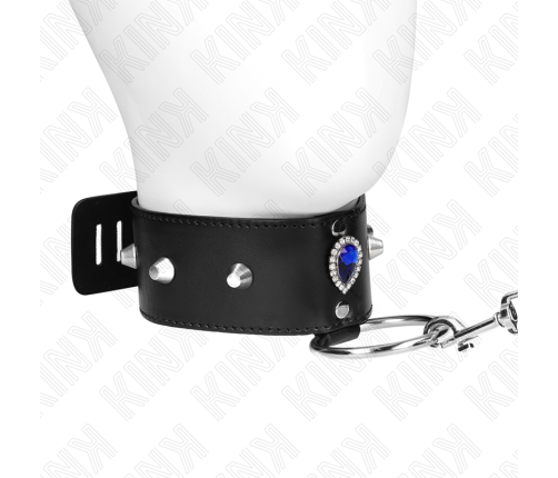 KINK - NECKLACE 65 CM WITH STRAP WITH BLUE DIAMONDS ADJUSTABLE 36-43 CM X 5 CM