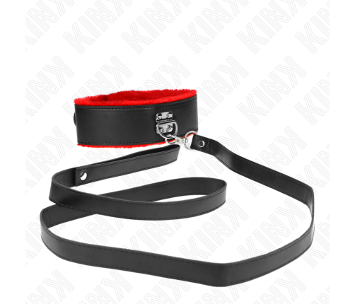 KINK - NECKLACE WITH BELT 116 CM WITH RED LEATHER STRAP ADJUSTABLE 40-48 CM X 6 CM