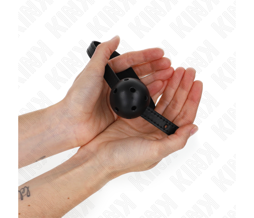 KINK - SIMPLICITY BLACK BREATHABLE BALL 4.5 CM GAG 62 x 1.5 CM