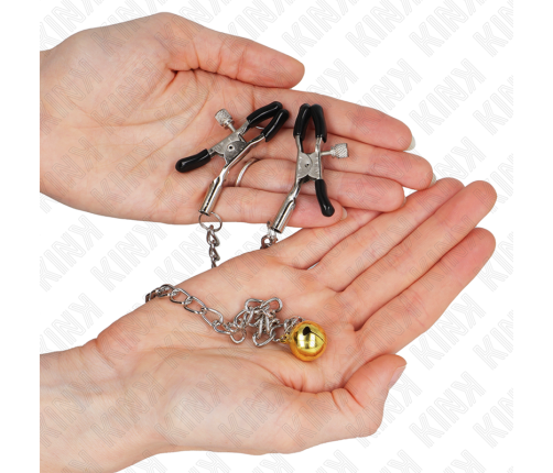 KINK - CHAIN NIPPLE CLAMPS WITH BELL 30 CM